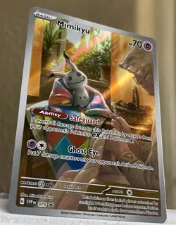 Pokemon Mimikyu SVP 075 Paldean Fates Full Art Holo Black Star Promo NM - Image 2