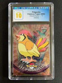 CGC PRISTINE 10 Topps Chrome Pidgeotto #17 Holo Rare Pokemon TV 2000 Mint - Image 1