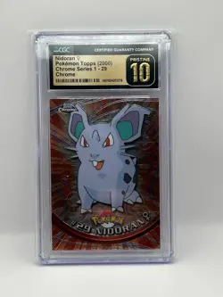 2000 Pokemon Topps Chrome Series 1 Nidoran #29 CGC 10 PRISTINE - Image 1
