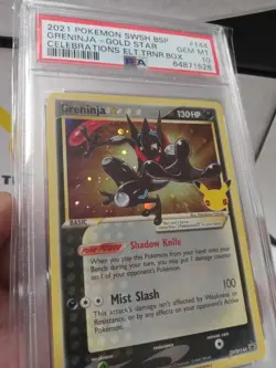PSA 10 GRENINJA GOLD STAR CELEBRATIONS BLACK STAR PROMO 144 POKEMON 2021 - Image 2