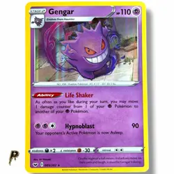 2020 Pokemon Sword & Shield Gengar 085/202 Holo Rare NM - Image 1