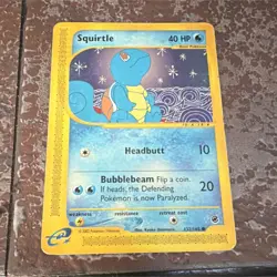 Pokemon TCG Squirtle 132/165 Expedition Base Set 40 HP Common Regular 2002 - Image 1