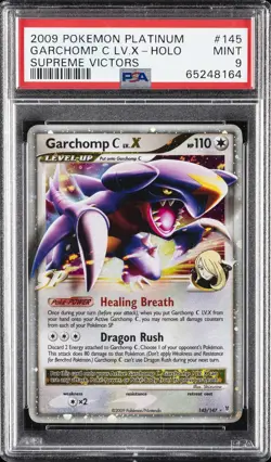 2009 POKEMON PLATINUM SUPREME VICTORS #145 GARCHOMP C LV.X-HOLO PSA 9 - Image 1