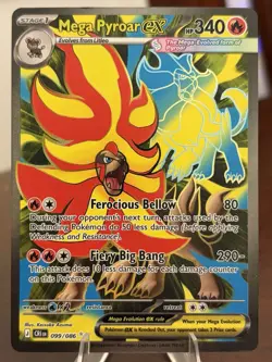 Mega Pyroar ex 099/086 UR Ultra Rare Pokemon Chaos Rising ME04 - NM - Image 1