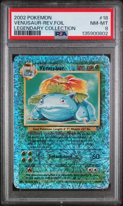 Venusaur Reverse Holo #18 2002 Pokemon Legendary Coll. PSA 8 - Image 1