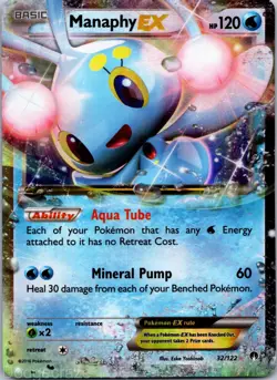 Manaphy EX 32/122 Holo Rare EX BREAKpoint Pokemon NM - Image 1