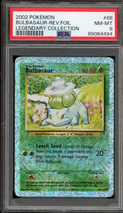 Pokemon Bulbasaur Legendary Coll. Reverse Holo #68 PSA 8 - Image 1