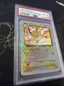 2002 POKEMON LEGENDARY COLLECTION #7 DARK RAICHU-REVERSE FOIL PSA 8 - Image 2