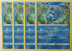 POKEMON 4X MARILL 058/264 FUSION STRIKE COMMON NEAR MINT-PLAYSET - Image 1