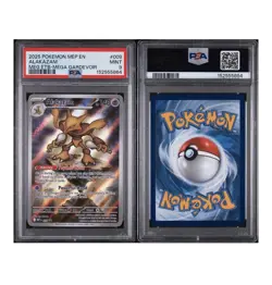 2025 POKEMON MEP EN BLACK STAR PROMO #009 ALAKAZAM MEG ETB-MEGA GARDEVOIR PSA 9 - Image 3
