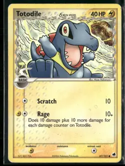 Totodile (Delta Species) 67/101 - Pokemon TCG Dragon Frontiers - Image 1