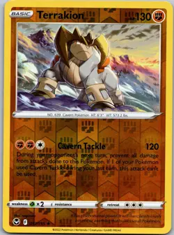 Terrakion 097/195 Reverse Holo Silver Tempest Pokemon R LP - Image 1