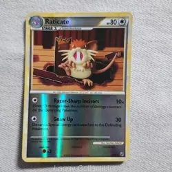 Pokemon HGSS Undaunted 34/90 Raticate - Reverse Holo Uncommon - Heavily Played - Image 1