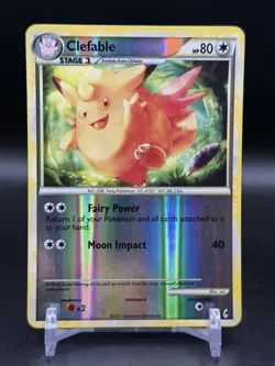 2011 Pokemon Call Of Legends Clefable 1/95 Reverse Holo Rare English LP - Image 1
