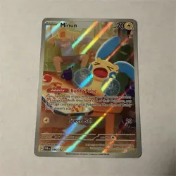 Minun SV04 Paradox Rift 194/182 Illustration Rare Holo Full Art EN - Image 1