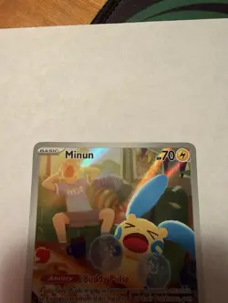 Minun SV04 Paradox Rift 194/182 Illustration Rare Holo Full Art EN - Image 2