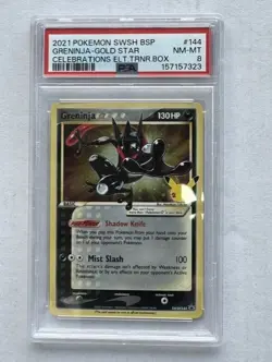 Pokemon TCG Greninja Star SWSH144 Black Star Promo Sword & Shield PSA 8 - Image 1