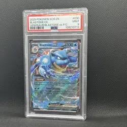 Pokemon Blastoise ex EX SCR Stellar Crown Holo 030/142 PSA 9 2025 - Image 1