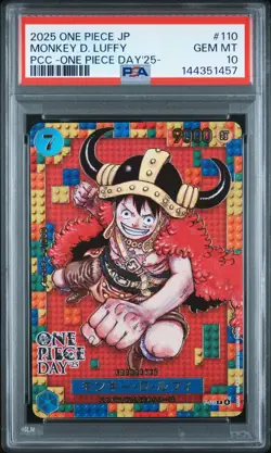One Piece Day 25 Monkey D. Lego Luffy Japanese Premium Collection P-110 PSA 10 - Image 1