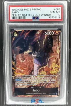 PSA 10 One Piece Sabo OP04-083 Sealed-Battle Vol.1 Winner English - Image 1
