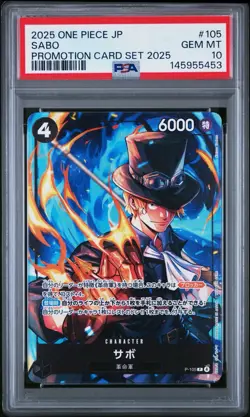 Bandai One Piece Sabo Character Promo 105 Promotion Card Set Japanese PSA 10 - Image 1