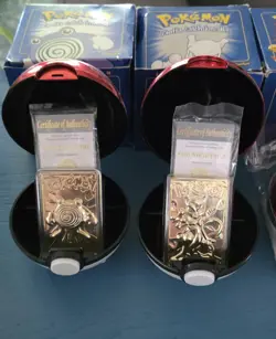 Pokemon 23K Gold-Plated Cards Pokeball Set BK 1999 - Original Limited Run ed. - Image 4