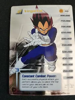 Dragon Ball Z Vegeta 195 Hi-Tech Score Trunks Saga. Collectible Card - Image 1