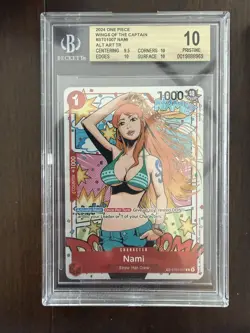 Nami ALT ART TR 2024 One Piece Card Game Wings of the Captain #ST01-007 BGS 10 - Image 1