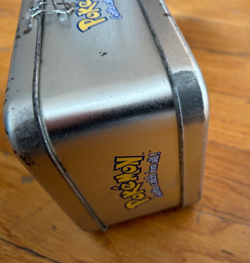 vtg 1998 Nintendo Pokemon TIN Squirtle Pikachu Eevee Butterfree card storage box - Image 3