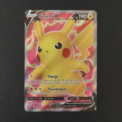 Pikachu V Full Art Vivid Voltage 170/185 Ultra Rare Pokemon Card Near Mint - Image 1