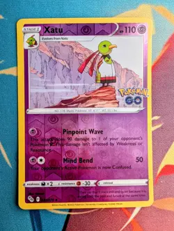 Xatu 033/078 - Pokemon GO Reverse Holo Common Pokemon TCG Card - NM - Image 1