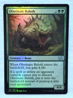Obstinate Baloth 187 The Brothers' War Foil Magic The Gathering - Image 1