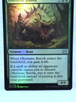Obstinate Baloth 187 The Brothers' War Foil Magic The Gathering - Image 2