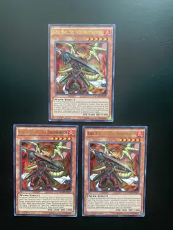 Yugioh Ignis Heat, the True Dracowarrior MACR-EN021 Ultra Rare 1st Edition LP X3 - Image 1