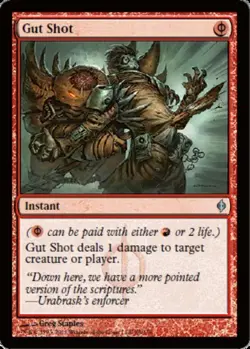 1x Gut Shot NM-Mint, English New Phyrexia MTG Magic - Image 1