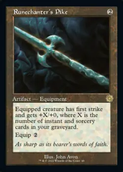 1x Runechanter's Pike -- Retro Frame - Foil NM-Mint, English The Brothers' War: - Image 1