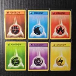Lot of 6 Shadowless Base Set Pokemon Energy Cards, #97 through #102 (6/9) - Image 1