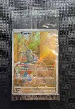 Mimikyu SVP 075 Pokemon Center Stamp Sealed ETB Promo Paldean Fates - Image 1