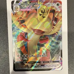 Pokemon Meowth VMAX SWSH005 Sword & Shield Promo Full Art Holo 2020 300 HP - Image 1