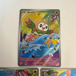 Pokemon 30th Anniversary First Partner Promo Trio Set: Rowlett, Litten, Popplio - Image 2