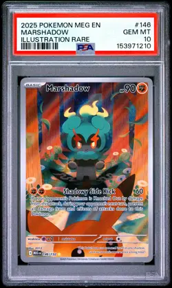 2025 POKEMON MEG EN-MEGA EVOLUTION ILLUSTRATION RARE #146 MARSHADOW PSA 10 - Image 1