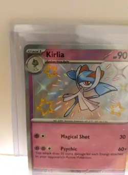 Pokemon Kirlia Shiny Holo Rare Card 154/091 SV Paldean Fates Excellent Condition - Image 3