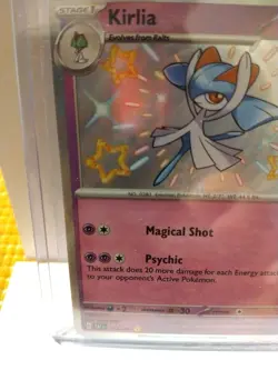 Pokemon Kirlia Shiny Holo Rare Card 154/091 SV Paldean Fates Excellent Condition - Image 4
