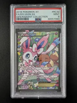 2016 Pokemon Generations SYLVEON EX Full Art Ultra Rare Holo RC32/RC32 PSA 9 - Image 1