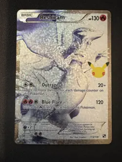 Reshiram Celebrations Classic Collection Card 113/114 Near Mint Condition - Image 1