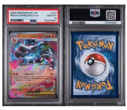 ENGLISH POKEMON PFL EN-PHANTASMAL FLAMES #013 MEGA CHARIZARD X EX PSA 10 - Image 3