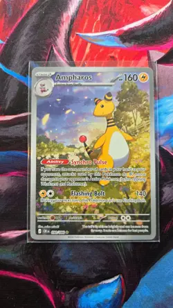 NM Ampharos Illustration Rare #090/086 Holo 2026 Pokemon Chaos Rising - Image 1