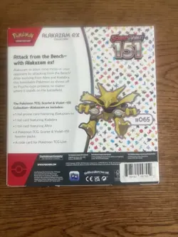 Pokemon Scarlet & Violet 151 Alakazam ex Collection Box Promo Booster English - Image 2