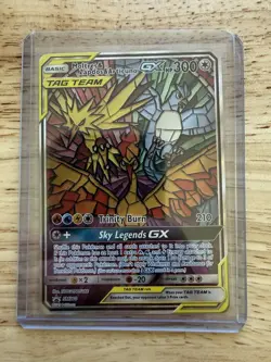 Pokemon TCG Moltres Zapdos Articuno GX SM210 Stained Glass Promos Holo - Image 3