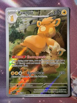 Pokemon 2023 Scarlet & Violet - Pawmot - 209/198 - Illustration Art Rare - HOLO - Image 1